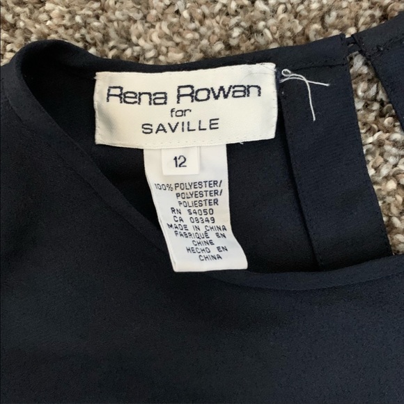 Rena Rowan for Saville Dark Blue Blouse - Picture 3 of 3